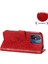 Xiaomi Redmi Için 12C 4G/11A 4g Telefon Kapağı Çiçek Baskı Deri Stand Cüzdan Kılıfı Strap-Red ile (Yurt Dışından) 4