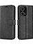 Xiaomi Için Redmi Note 12 Turbo/poco F5 5g Buzağı Doku Standı Cüzdan Kare Manyetik Kapatma Pu Deri Telefon Kılıf (Yurt Dışından) 1