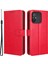 Xiaomi Redmi Için 12C 4G/11A 4g/poco C55 4g Çılgın At Doku Doku Standı Pu Deri Flip Telefon Kapağı Kayış Kırmızısı (Yurt Dışından) 1