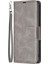 Xiaomi Için Poco X5 5g/redmi Note 12 5g (Global)/(Hindistan)/(Çin) Telefon Kılıfı Pu Deri Cüzdan Stand Koruyucu Kapak Strap-Grey (Yurt Dışından) 5