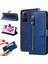 Xiaomi Için Redmi Note 12S 4g Buzağı Dokusu Telefon Kılıfı Stand Fermuarı Cep Cüzdanı Kapak Mavisi (Yurt Dışından) 1
