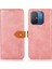 Xiaomi Için Khazneh Redmi 12C 4G/11A 4g Cowhide Doku Deri Deri Cüzdan Kapağı Standı Anti-Drop Telefon Vaka Golü Altın (Yurt Dışından) 1