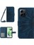 Xiaomi Için Redmi Note 12 4g HT04 Ayçiçeği Desen Standı Kapak Deri Cüzdan Omuz Strap-Dark Mavi ile Telefon Kılıfı (Yurt Dışından) 1