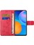 Xiaomi Redmi Için Deri Telefon Kılıfı Not 12S 4g Kelebek Çiçeği Baskalı Flip Stand Cüzdan Kapak-Kırmızı (Yurt Dışından) 2