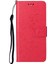 Xiaomi Redmi Için Deri Telefon Kılıfı Not 12S 4g Kelebek Çiçeği Baskalı Flip Stand Cüzdan Kapak-Kırmızı (Yurt Dışından) 4