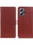 Xiaomi Redmi Için Not 11T Pro 5g/not 11T Pro+ 5g/not 12T Pro 5g/poco X4 Gt 5g/redmı K50I 5g Litchi Doku Cüzdan Flip Case Pu Deri Stand Şok Geçirmez Tpu Koruyucu Kabuk-Brown (Yurt Dışından) 1