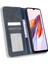 Xiaomi Redmi Için 12C 4G/11A 4g/poco C55 4g Ro Anti-Pre Doku Doku Telefon Kılıfı Deri Deri Stand Cüzdan Telefon Koruyucu Mavi (Yurt Dışından) 4