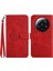 HT03 Xiaomi Için Telefon Kılıfı 13 Ultra Pu Deri Stand Cüzdan Kelebek Çiçekleri Strap-Red ile Baskılı Kapak (Yurt Dışından) 1