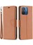 Xiaomi Için Cüzdan Kılıfı Redmi 12C 4g Pu Deri Telefon Kılıfı Düz ​​renk Stand Mobil Telefon Kapak Kahverengi (Yurt Dışından) 1