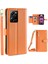 Xiaomi Redmi Için Note 12 Pro Speed ​​5g /note 12 Pro 5g /poco X5 Pro 5g Fermuarı Cep Telefonu Stand Kılıf Kart Kartı Yuvaları Deri Telefon Kapağı Straps-Orange (Yurt Dışından) 1