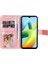 Xiaomi Için Redmi A1+ 4g/a2+ 4g/poco C50 4g (Parmak Izi Deliği Ile) Baskılı Çiçek Manyetik Kapanma Pu Deri Kılıf Cüzdanı Tam Koruma Flip Telefonu Kayış Pembe (Yurt Dışından) 2