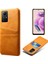 Xiaomi Için Redmi Note 12S 4g Koruyucu Telefon Kılıfı Çift Kart Yuvaları Pu Deri Kaplamalı Sert Pc Kapak-Orange (Yurt Dışından) 1