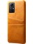 Xiaomi Için Redmi Note 12S 4g Koruyucu Telefon Kılıfı Çift Kart Yuvaları Pu Deri Kaplamalı Sert Pc Kapak-Orange (Yurt Dışından) 2