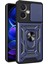 Xiaomi Redmi Için Telefon Kılıfı Not 12 5g (Çin), Pc+Tpu Koruyucu Arka Kapak Slayt Kamera Koruyucu ve Yüzük Kickstand-Mavi (Yurt Dışından) 1