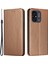 Xiaomi Redmi Için Manyetik Telefon Kapağı 12C 4g Şok Geçirmez Pu Deri Cep Telefon Kılıfı Stand Cüzdan-Brown (Yurt Dışından) 1