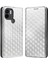 Xiaomi Için Anti-Fall Cep Telefonu Kapağı Redmi A1+ 4g/a2+ 4g/poco C50 4g Rhombus Desen Basılı Pu Deri Foli Folio Telefon Kılıfı Cüzdan Stand-Silver (Yurt Dışından) 1