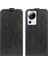 Xiaomi Için 13 Lite/civi 2 5g Kart Tutucu Dikey Flip Telefon Kılıfı Çılgın At Dokusu Pu Deri Kapak Black (Yurt Dışından) 1