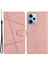 Xiaomi Için Poco X5 Pro 5g/redmi Note 12 Pro Speed ​​5g/not 12 Pro 5g Çılgın At Doku Deri Deri Cüzdan Kapağı Baskılı Çizgiler Katlama Stand Vaka Gül Altın (Yurt Dışından) 1