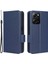 Xiaomi Redmi Için Note 12 Pro 5g /not 12 Pro Hız 5g /poco X5 Pro 5g Litchi Doku Pu Deri Deri Flip Telefon Kılıf Standı Manyetik Kapatma Şok Geçirmez Cüzdan Kapağı Strap-Dark Mavi (Yurt Dışından) 1