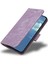 Xiaomi Için Redmi A1+ 4g/a2+ 4g/poco C50 4g Cüzdan Telefon Kılıfı Stripe Desen Anti-Drop Folio Kapak Manyetik Toka Pu Deri Stand Kabuğu Strap-Purple ile (Yurt Dışından) 4