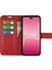 Xiaomi Için 13 Lite/civi 2 5g Kare Toka Deri Telefon Kasası Buzağı Doku Cüzdanı Stand Anti-Damla Kapak-Kırmızı (Yurt Dışından) 2