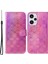 Xiaomi Redmi Için Cüzdan Deri Kılıfı Not 12 Turbo/poco F5 5g Göz Kamaştırıcı Çiçek Deseni Telefon Standı Kapak-Pembe (Yurt Dışından) 1