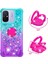 Xiaomi Redmi Için 12C 4G/11A 4g Ygencient Glitient Sıvı Telefon Kılıf Yüzüğü Kickstand Tpu Cover Sky Mavi+Mor (Yurt Dışından) 2