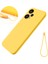 Xiaomi Poco F5 5G/Redmi için Cep Telefonu Kapağı Not 12 Turbo, Yumuşak Astar+Sıvı Silikon Akıllı Telefon Kasası Kılıf Strap-Sarı (Yurt Dışından) 1