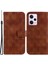 Xiaomi Poco X5 Pro 5g/redmi Için Note 12 Pro Speed ​​5g/not 12 Pro 5g Çift 8 Şekilli Baskı Kapağı Kapağı Deri Stand Telefon Case-Brown (Yurt Dışından) 1