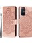 Xiaomi Redmi Için 12C 4g Deri Cüzdan Telefon Kapağı Mandala Baskalı Damla Koşullu Stand Case-Rose Gold (Yurt Dışından) 1