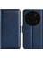 Xiaomi Için 13 Ultra Şok Geçirmez Cüzdan Flip Telefon Kapağı Buzağı Dokusu Pu Deri Stand Folio Case-Blue (Yurt Dışından) 1