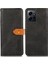 Xiaomi Için Khazneh Redmi Not 12 4g Pu Deri Cowhide Doku Telefon Kılıfı Cüzdan Stand Telefon Kapağı Black (Yurt Dışından) 1