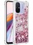 Xiaomi Redmi Için 12C 4G/11A 4g Işıltı Akan Sıvı Kasa Tpu Şok Geçirmez Telefon Kapak Çizgisi Altın/kalpler (Yurt Dışından) 3