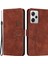Xiaomi Redmi Için Note 12 Pro 5g/note 12 Pro Speed ​​5g/poco X5 Pro 5g Telefon Kapağı Baskılı Kalp Şekli Stand Cüzdan Telefon Deri Kılıf Strap-Brown (Yurt Dışından) 1