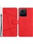Cüzdan Deri Telefon Kılıfı Xiaomi Redmi Note 12S 4g Çılgın At Doku Basılı Çizgiler Stand Kapak Kırmızı (Yurt Dışından) 1