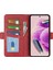 Xiaomi Redmi Için Stand Kapağı Not 12S 4g Pu Deri Cüzdan Şok Geçirmez Buzağı Dokusu Telefon Kasa-Kırmızı (Yurt Dışından) 2