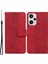 Xiaomi Redmi Için Deri Cüzdan Not 12 Turbo/poco F5 5g Geometri Baskılı Stand Telefon Kabuğu Mobil Case-Red (Yurt Dışından) 1