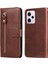 Buzağı Dokusu Xiaomi Redmi Için Telefon Kılıfı Not 12 Pro 5g /note 12 Pro Hız 5g /poco X5 Pro 5g, Pu Deri Fermuar Cep Flip Cüzdan Kapağı Stand-Brown (Yurt Dışından) 1