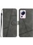 Xiaomi 13 Lite/civi 2 5g Cilt Tahul Basılı Çizgi Kapağı Pu Deri Telefon Kabuğu Cüzdan Stand-Grey (Yurt Dışından) 1