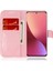 Xiaomi Için 13 Lite/civi 2 5g Pu Deri Cüzdan Telefon Kılıf Göz Kamaştırıcı Çiçek Desen Flip Stand Şok Geçirmez Kabuk-Pembe (Yurt Dışından) 3