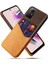 Xiaomi Redmi Için Not 12S 4g Kart Tutucu Telefon Kılıfı Doku Doku Deri Kaplamalı Pc Kapak-Orange (Yurt Dışından) 1