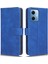 Xiaomi Poco X5 5g/redmi Için Note 12 5g (Global)/(Hindistan)/(Çin) Cilt Doku Pu Deri Deri Flip Stand Telefon Kılıf Damla Geçirmez Cüzdan Kapak-Mavi (Yurt Dışından) 1