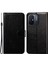 Xiaomi Redmi Için 12C 4g Toz Geçirmez Telefon Kılıfı Pu Deri Cüzdan Stand Flip Scratch Anti-Cratch Telefon Kapak Black (Yurt Dışından) 1