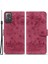 Xiaomi Için Redmi Note 12S 4g Sevimli Pu Deri Deri Telefon Kılıfı Şok Geçirmez Stand Cüzdan Kapağı Strap-Wine Red ile (Yurt Dışından) 1