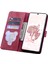Xiaomi Için Redmi Note 12S 4g Sevimli Pu Deri Deri Telefon Kılıfı Şok Geçirmez Stand Cüzdan Kapağı Strap-Wine Red ile (Yurt Dışından) 2