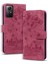 Xiaomi Için Redmi Note 12S 4g Sevimli Pu Deri Deri Telefon Kılıfı Şok Geçirmez Stand Cüzdan Kapağı Strap-Wine Red ile (Yurt Dışından) 5