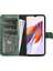 Xiaomi Redmi Için 12C 4g Çizgiye Karşı Çizgiye Karşı Çift Renkli Telefon Kılıfı Ekleme Cüzdan Standı Deri Kapak Yeşili (Yurt Dışından) 2