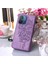 Xiaomi Redmi Için Deri Telefon Kılıfı 12C 4G/11A 4g/poco C55 4g, Cüzdan Kelebek Çiçek Stand El Strap-Purple ile Flip Telefon Kapağı (Yurt Dışından) 5