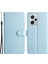 Xiaomi Redmi Için Note 12 Pro 5g/12 Pro Speed ​​5g/poco X5 Pro 5g Deri Flip Shell Cüzdan Stand Ipek Doku Telefon Kılıfı Sky Mavi (Yurt Dışından) 1