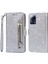 Xiaomi 13 Lite/civi 2 5g Glittery Deri Telefon Stand Kılıfı Zippered Cüzdan Telefon Kapak Silver (Yurt Dışından) 1